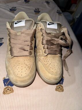 Nike Men’s Tan Suede Low-Top Sneakers